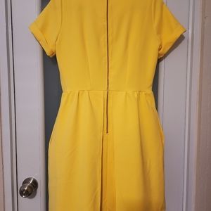 Yellow Closet Curve dress with pockets